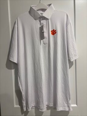 Collars & Co Men’s Featherweight Short Sleeve Dress Collar Polo Large